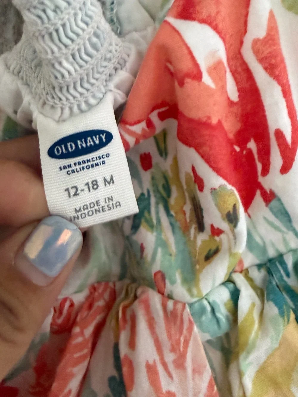 Old Navy Girls' Floral Sundress in Coral, Aqua & Yellow